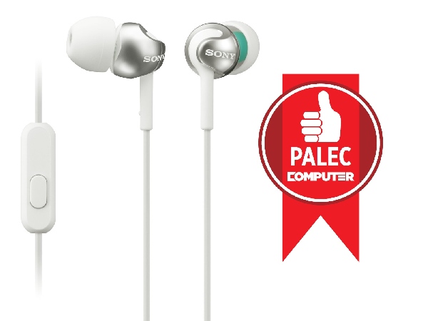 SONY sluchátka MDR-EX110AP, handsfree, bílé MDREX110APW.CE7 Sony