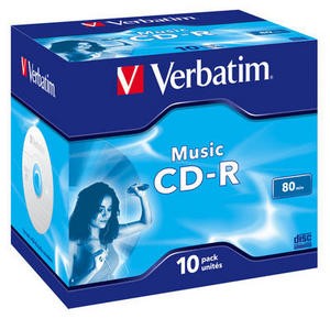 VERBATIM CD-R(10-pack)AudioLiveit!/Color/Jewel/80m 43365 Verbatim