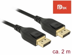 Delock DisplayPort kabel 8K 60 Hz 2 m DP 8K certifikováno 85660 DeLock