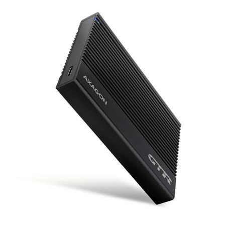 AXAGON EE25-GTR, USB-C 10Gbps - SATA 6G 2.5" RIBBED box, černý Axagon