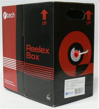 Eth kabel UTP drát c5e 305m C-TECH UTP-305-SO C-Tech