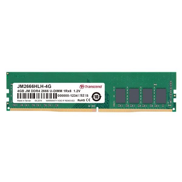 DIMM DDR4 4GB 2666MHz TRANSCEND 1Rx8 512Mx8 CL19 1.2V JM2666HLH-4G Transcend