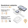 Bezdrátová nabíječka ALIGATOR Mag-Book 2v1, určeno pro MagSafe a nabíjení Apple Watch, 15W, bílá AMS02WT Aligator