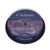 VERBATIM DVD+R(10-pack) Dvojvrstvové/8x/8.5 GB/vreteno 43666 Verbatim