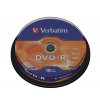 VERBATIM DVD-R(10-Pack)Spindl/MattSlvr/16x/4.7GB 43523 Verbatim