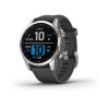 Garmin fenix 7s PRO Glass, Silver/ Graphite Silicone Band 010-02539-01