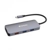 VERBATIM Hub USB-C Pro Multiport 9 Port, 3x USB 3.2, 2x USB-C, HDMI, RJ45, microSD/SD, šedá 32152 Verbatim