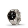 Garmin fenix 7S Pro Sapphire Solar, Soft Gold Stainless Steel, Light Sand Band 010-02776-15