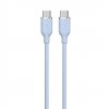 Devia kábel USB-C to USB-C Jelly Series Silicone Cable 1.2m - Blue 6938595386671