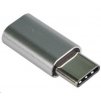 Adaptér PREMIUMCORD USB 3.1 C/male - USB 2.0 Micro-B/ženské, strieborná kur31-06 PremiumCord