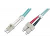Digitus Fiber Optic Patch Cord, LC to SC Multimode 50/125 µ, Duplex Length 2m, Class OM3 DK-2532-02-3