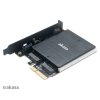 Adaptér AKASA pre M.2 PCIe a M.2 SATA s RGB LED a chladičom AK-PCCM2P-03 Akasa
