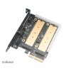 Adaptér AKASA pre M.2 PCIe a M.2 SATA s RGB LED a chladičom AK-PCCM2P-03 Akasa