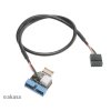 AKASA - USB 3.1 gen 2 int. na USB 3.1 Gen1 19-pin AK-CBUB38-40BK Akasa