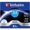VERBATIM MDisc BDXL (5-pack)Jewel/4x/100GB 43834 Verbatim