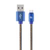 GEMBIRD CABLEXPERT USB 2.0 Kábel AM na typ C (AM/CM), 2 m, opletený, džínsy, blister, PREMIUM KVALITA CC-USB2J-AMCM-2M-BL Gembird