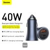 Baseus rýchlonabíjačka do auta Golden Contractor Pro Dual USB+USB-C 40W tmavo šedá 6953156201934 NoName
