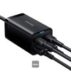 Baseus rýchlonabíjačka do siete GaN3 Pro, 2x USB-C, 2x USB 65W čierna 6932172600334 NoName