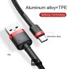 Baseus dátový kábel Cafule USB-C 2m 2A červeno-čierny 6953156278240 NoName