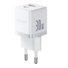 Baseus Rýchlonabíjačka do siete Palm 30W 1xUSB-A 1xUSB-C PD QC 3.0 biela 6932172672485 NoName