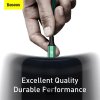 Baseus dátový kábel Rapid 3v1 USB-C/microUSB, Lightning, USB-C 1,5m PD 20W zelený 6953156204300 NoName