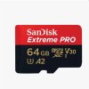 Karta SanDisk micro SDXC 64GB Extreme PRO (200 MB/s Class 10, UHS-I U3 V30) + adaptér SDSQXCU-064G-GN6MA
