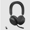 Jabra Evolve2 75/Stereo/ANC/USB-C/BT/Bezdrát/MS/Stand/Černá 27599-999-889