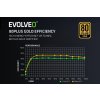EVOLVEO G850 zdroj 850W, 80+ GOLD, ATX 3.1, aPFC, 140 mm ventilátor G850-BK Evolveo