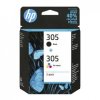 HP 305 2-Pack Tri-color/Black Original Ink Cartridge 6ZD17AE-301