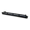 DATACOM Patch panel 19" UTP 24 port CAT5E DUAL 1U BK (4x6p) VL 3002