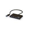 PORT CONNECT USB HUB, 4x USB 3.0, čierny 900121 NoName