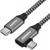 PremiumCord USB-C zahnutý kabel ( USB 3.2 GEN 2, 3A, 60W, 20Gbit/s ) 0,5m, oplet ku31cu05