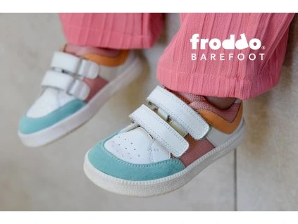 froddo barefoot kozene tenisky zeru loop white pink lifestyle