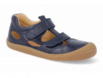 barefoot detske sandaly koel bep napa velcro blue modre