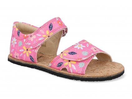 barefoot detske sandaly koel amelia print coral
