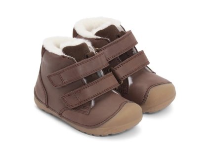 detske zimni barefoot boty bundgaard petit mid winter brown