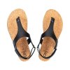 barefoot unisex flip flop sandale nomad black with cork2