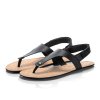 barefoot unisex flip flop sandale nomad black with cork