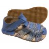 barefoot sandaly detske orto palm modre vzorovane