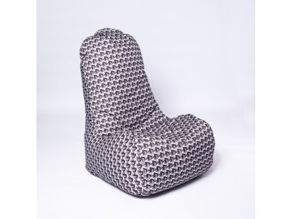 Sedací vak Chair Černo-bílý