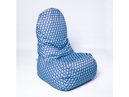 Sedací vak Chair Modro-bílá