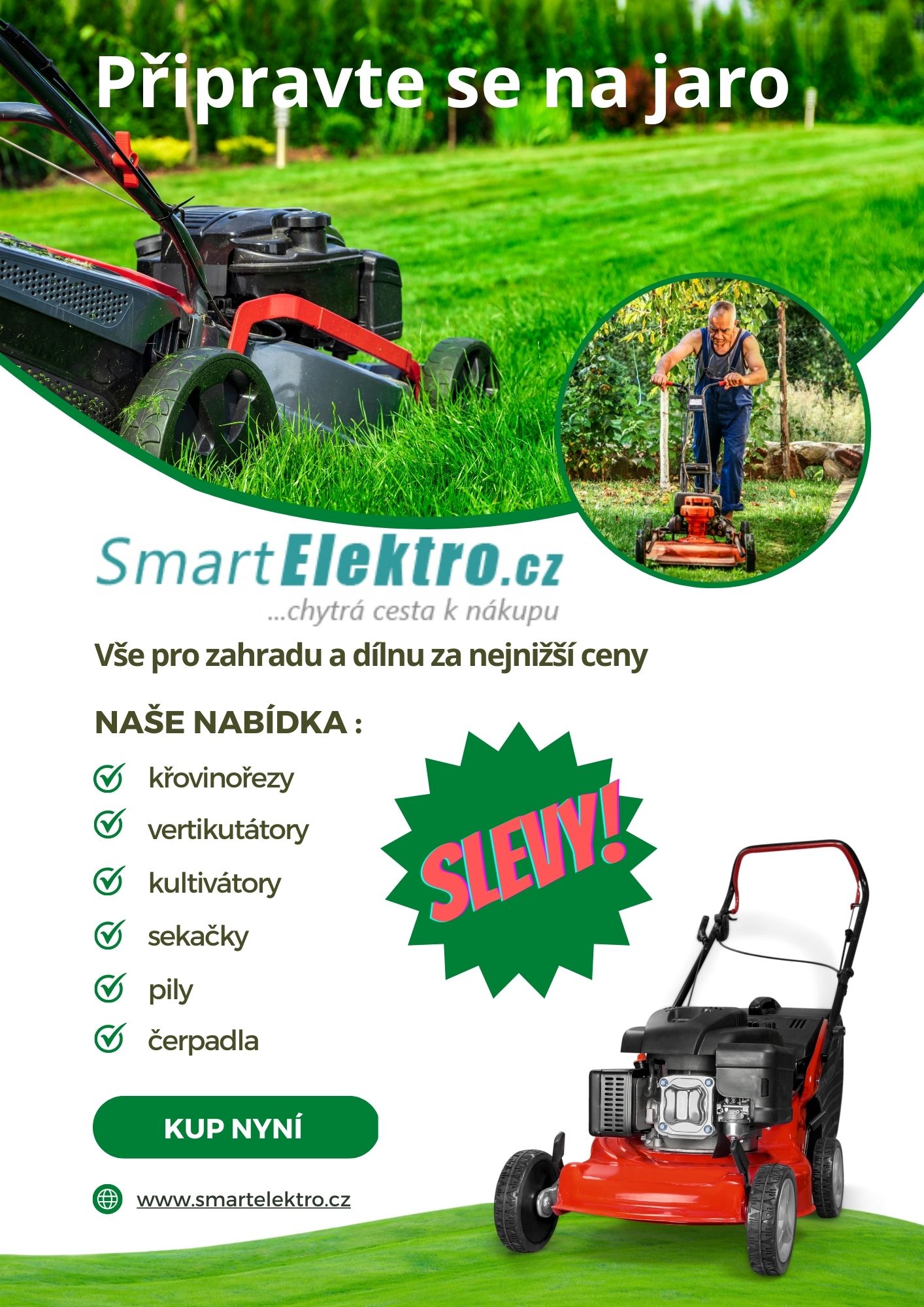 Akční nabídka nářadí, strojů a vybavení na zahradu, do dílny či domu