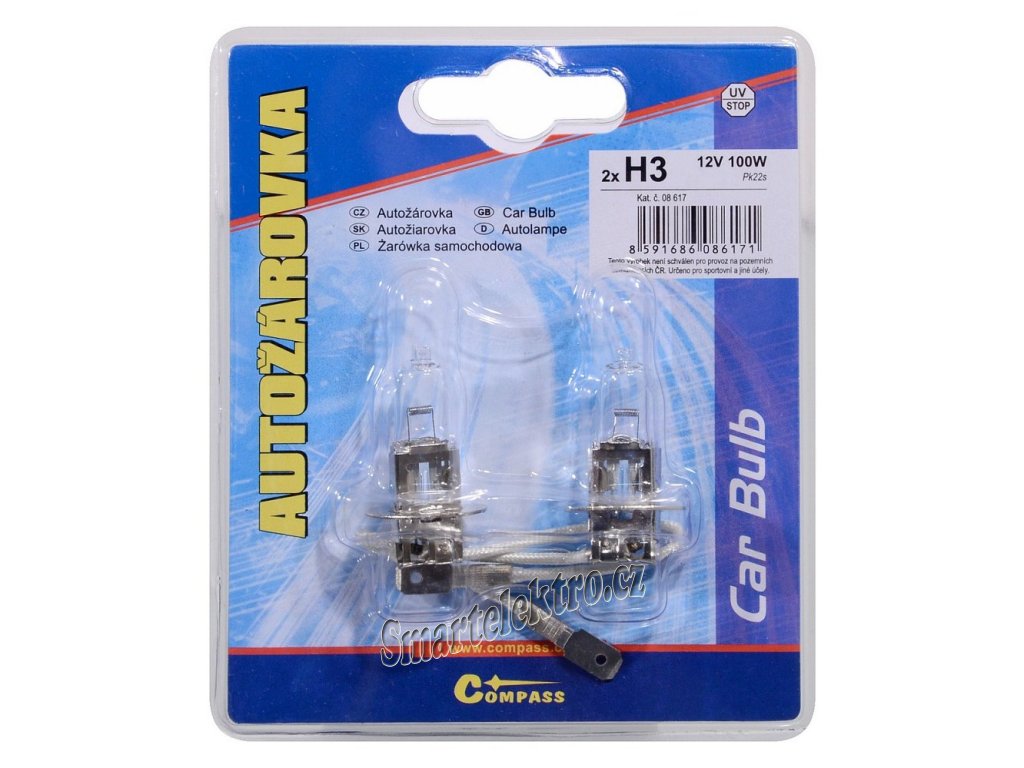 Žárovka 12V  H3  100W Pk22s blister 2ks