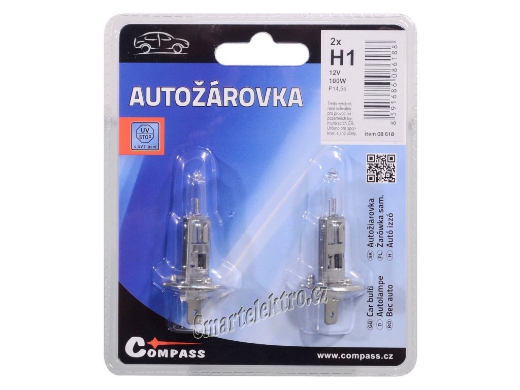 Žárovka 12V  H1  100W P14,5s blister 2ks