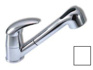 Novaservis DŘEZOVÁ TELESKOPICKÁ BATERIE METALIA 55 BÍLÁ-CHROM 55081,1 + čistič vodního kamene+Záruka na těsnost kartuše: 7 let