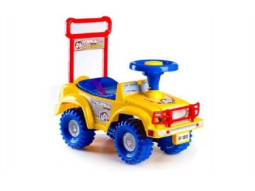Odrážedlo auto žluté 53,5x48,3x26cm v krabici od 12 do 35 měsíců