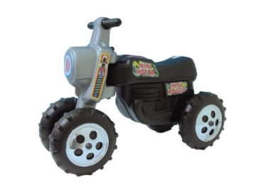 Odrážedlo CROSS 2 černé plast výška sedadla 28cm nosnost do 25kg od 18 měsíců