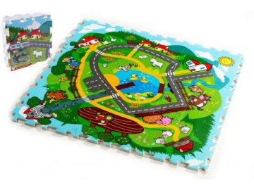 Pěnové puzzle Město Moje první zvířátka 30x30x1,2cm 9ks MPZ