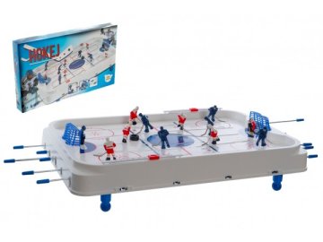 Hokej společenská hra 63x41cm plast/kov kovová táhla v krabici 73x43,5x8,5cm