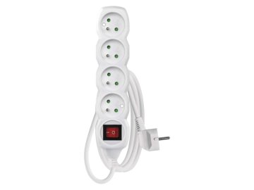 EMOS prodlužovací kabel 4zásuvka/2m s vypínačem bílá P1412